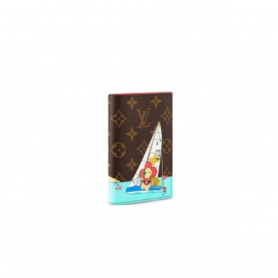 LOUIS VUITTON MONOGRAM COATED CANVAS PASSPORT BROWN M82625 (14*10.5cm) 